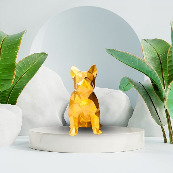 French Bulldog Gold Biblo Heykel