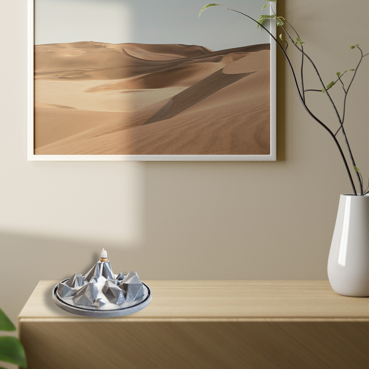 Sis Vadisi Geri Akış Tütsüsü Siyah - Backflow Incense Burner