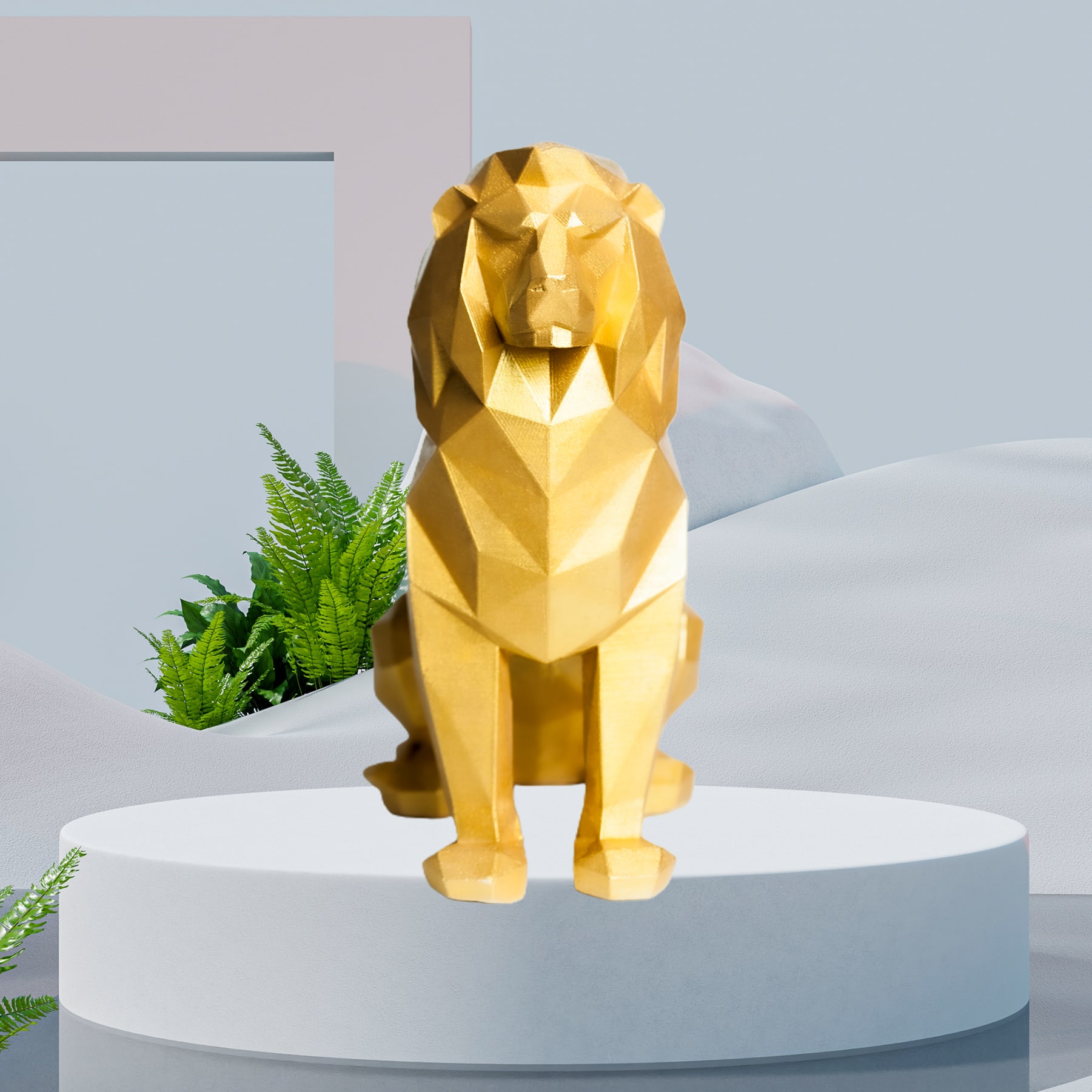 Aslan Leo Heykel Biblo Dekorasyon Ürünü