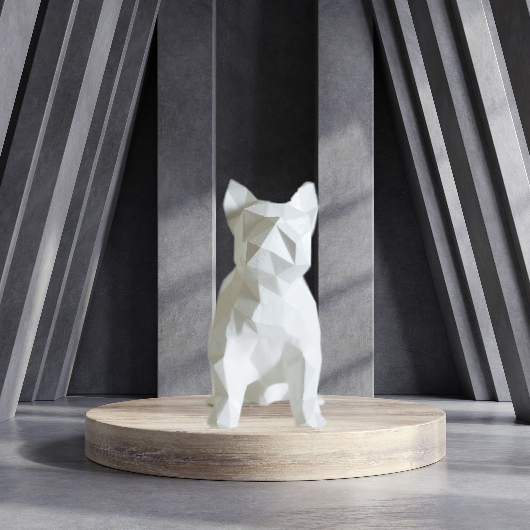 French Bulldog White Biblo Heykel Dekorasyon Ürünü