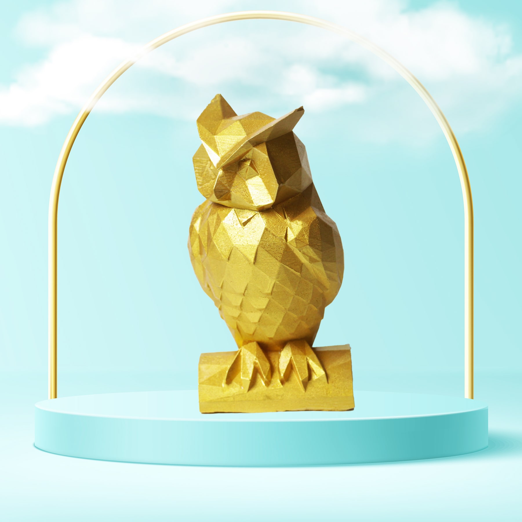 Owl Gold Baykuş Dekoratif Biblo Aksesuar - Görsel 4