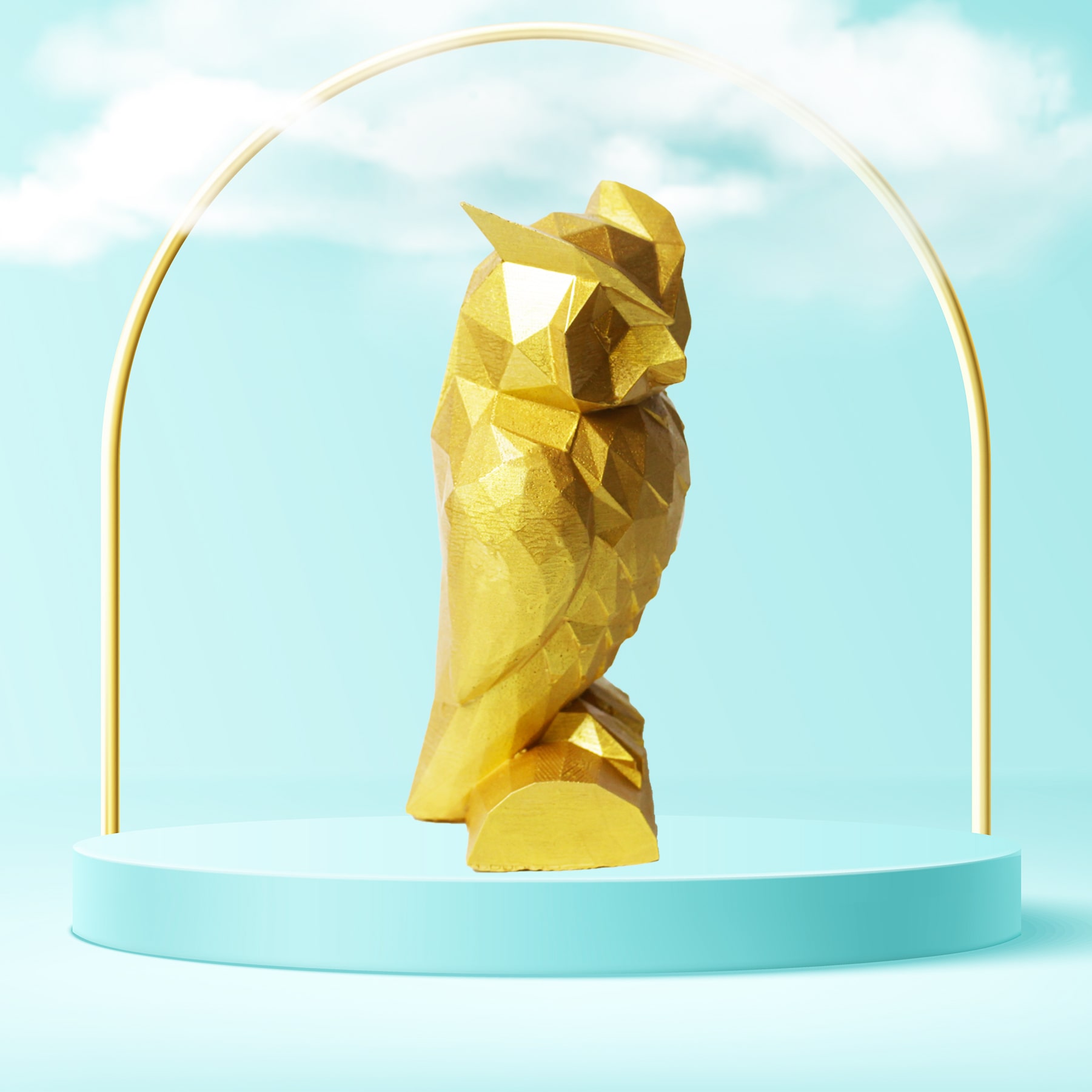 Owl Gold Baykuş Dekoratif Biblo Aksesuar - Görsel 3