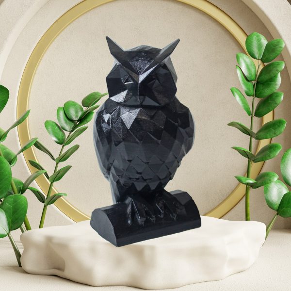 Owl Siyah Baykuş Dekoratif Biblo Aksesuar