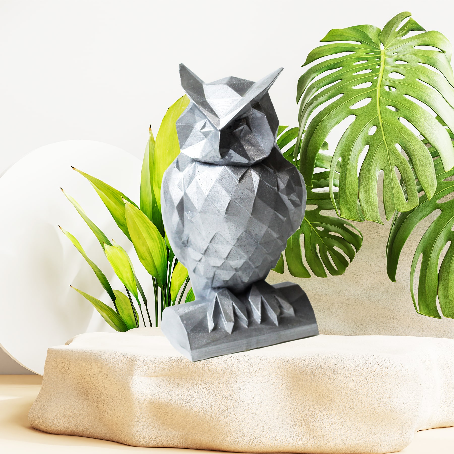 Owl Gümüş Baykuş Dekoratif Biblo Aksesuar - Görsel 5