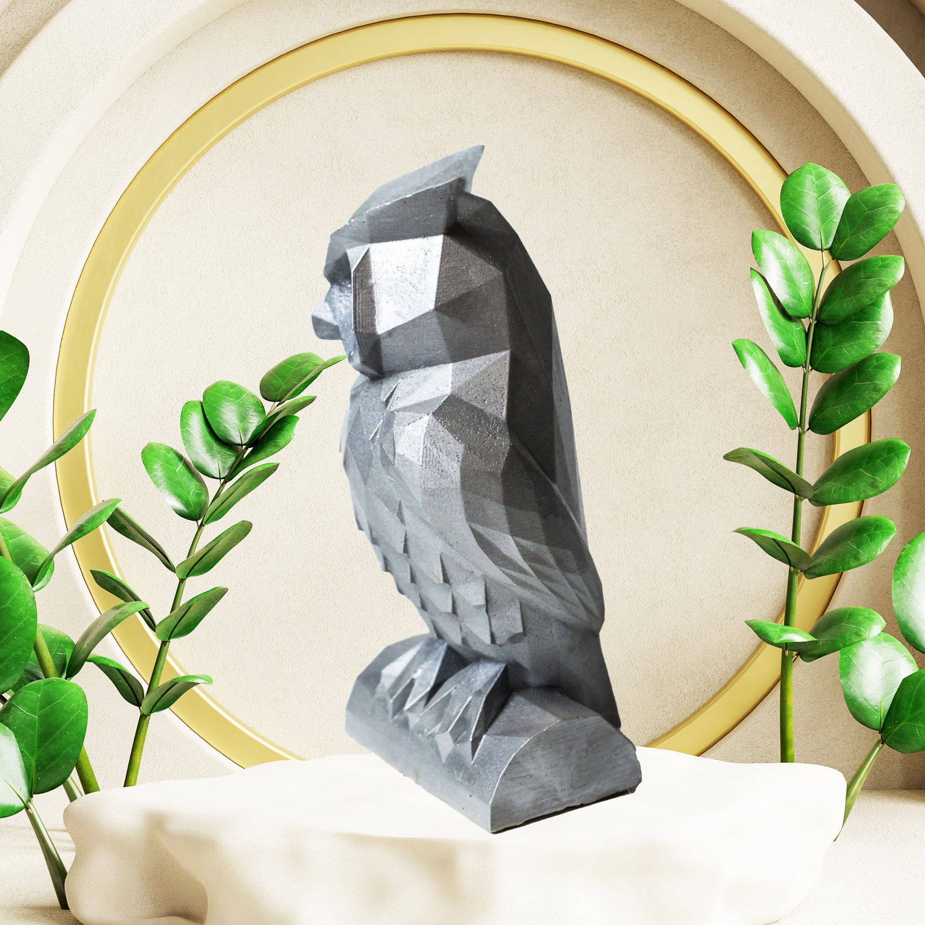 Owl Gümüş Baykuş Dekoratif Biblo Aksesuar - Görsel 7