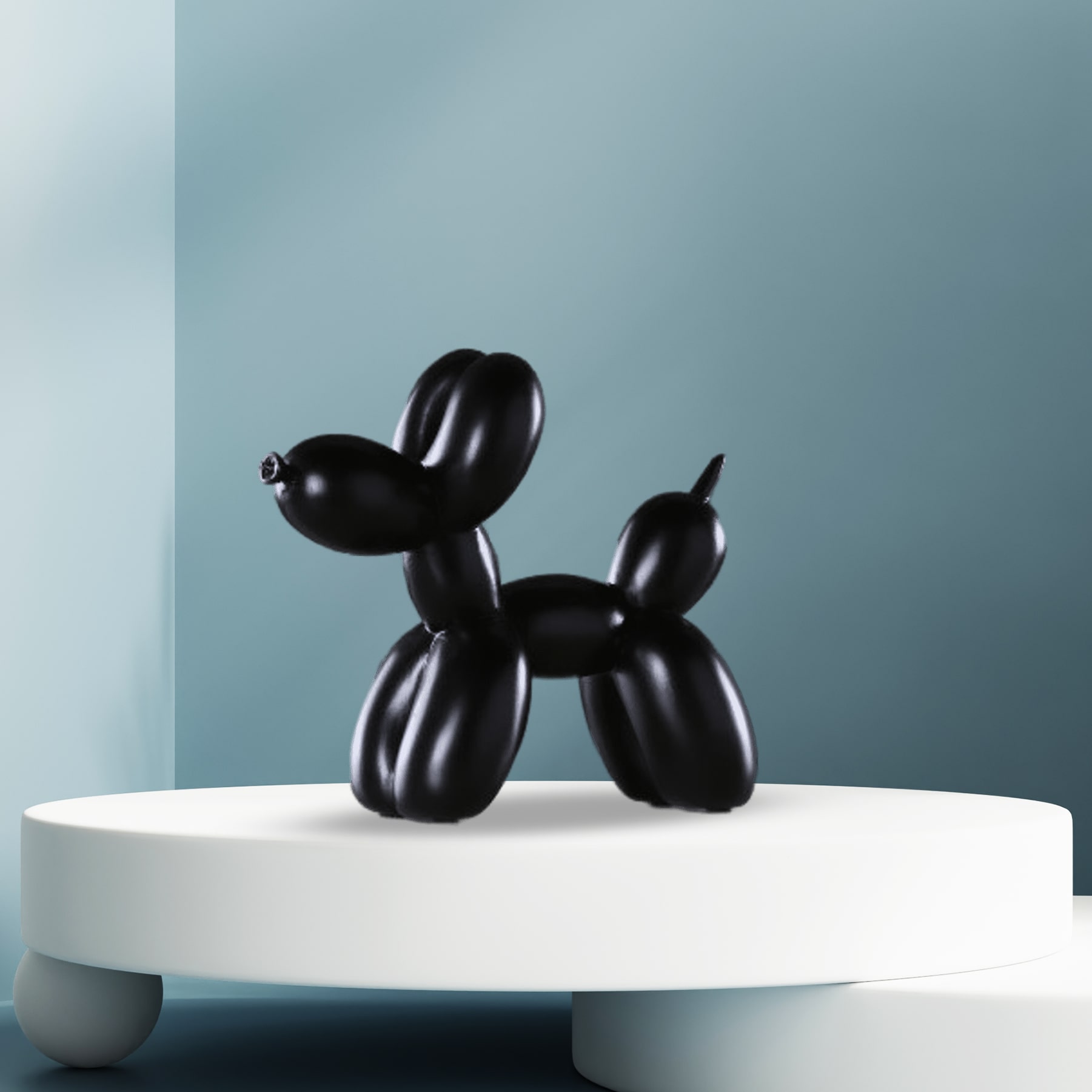 Aria Modern Balon Köpek Siyah Biblo Dekoratif Aksesuar