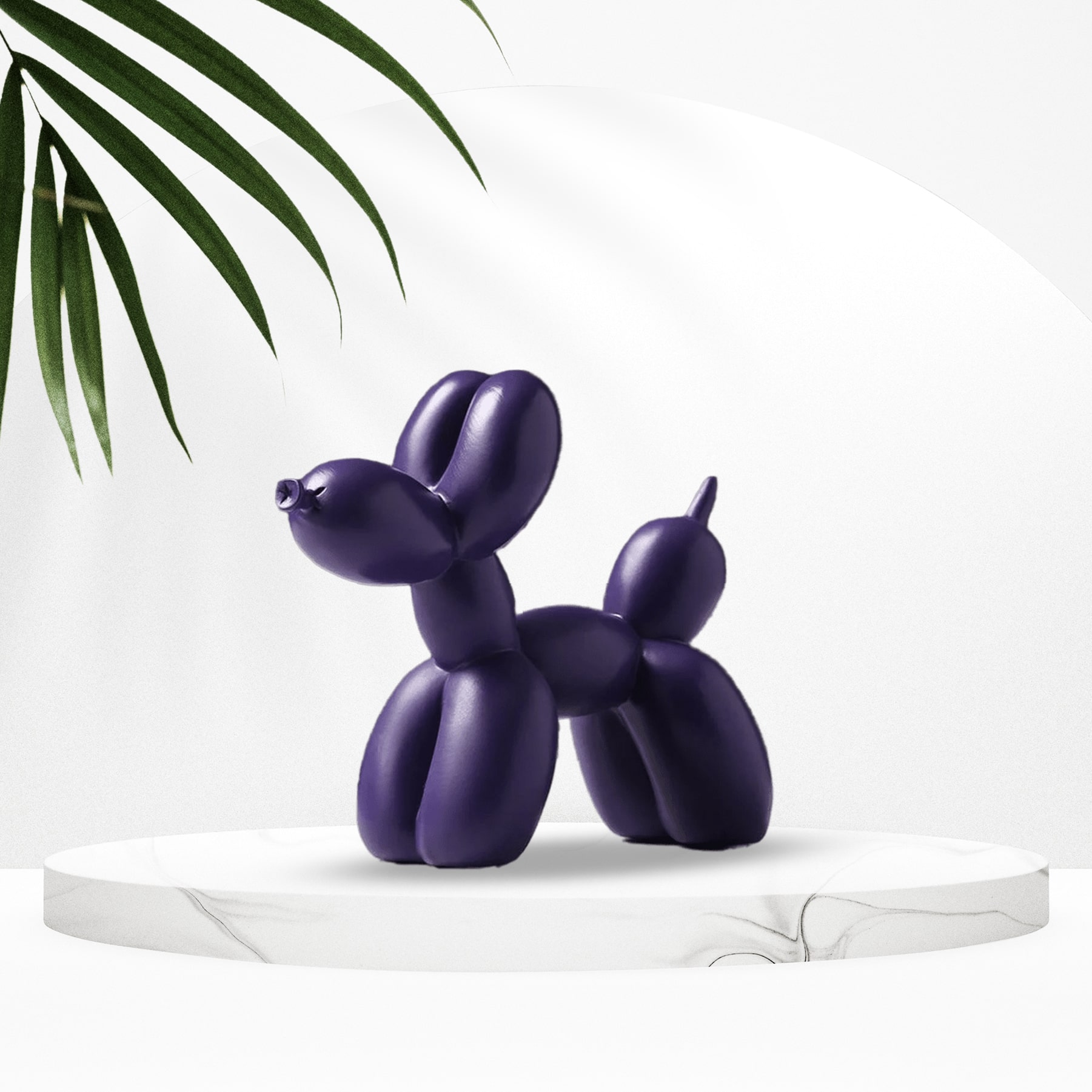 Aria Modern Balon Köpek Mor Biblo Dekoratif Aksesuar