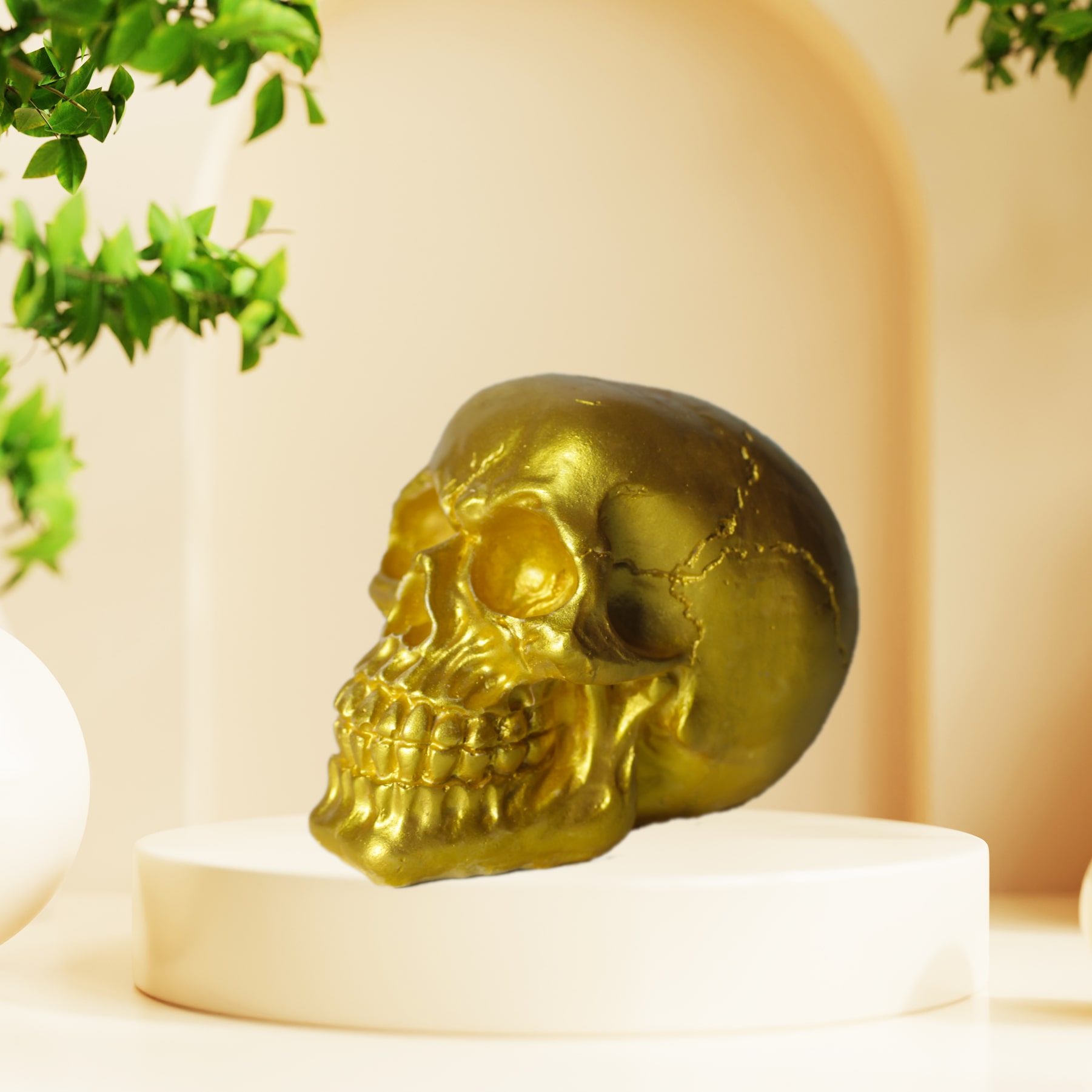 Inspire Skull Gold Biblo Dekoratif Aksesuar
