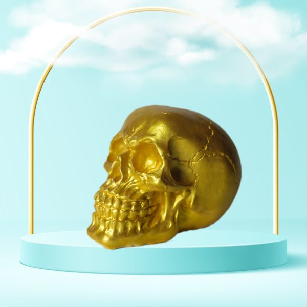 Inspire Skull Gold Biblo Dekoratif Aksesuar