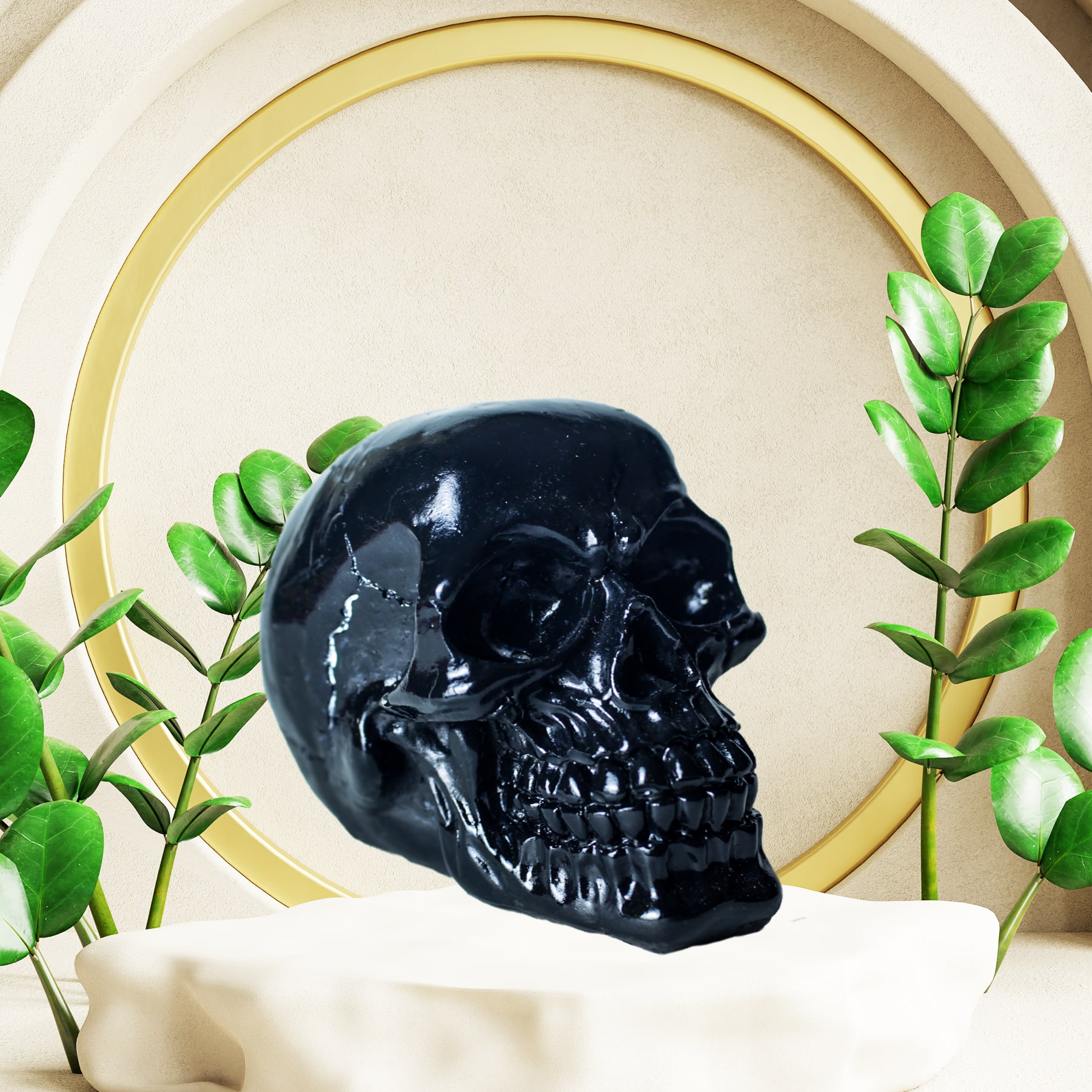 Inspire Skull Siyah Biblo Dekoratif Aksesuar