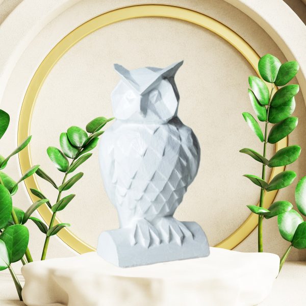 Owl Beyaz Baykuş Dekoratif Biblo Aksesuar