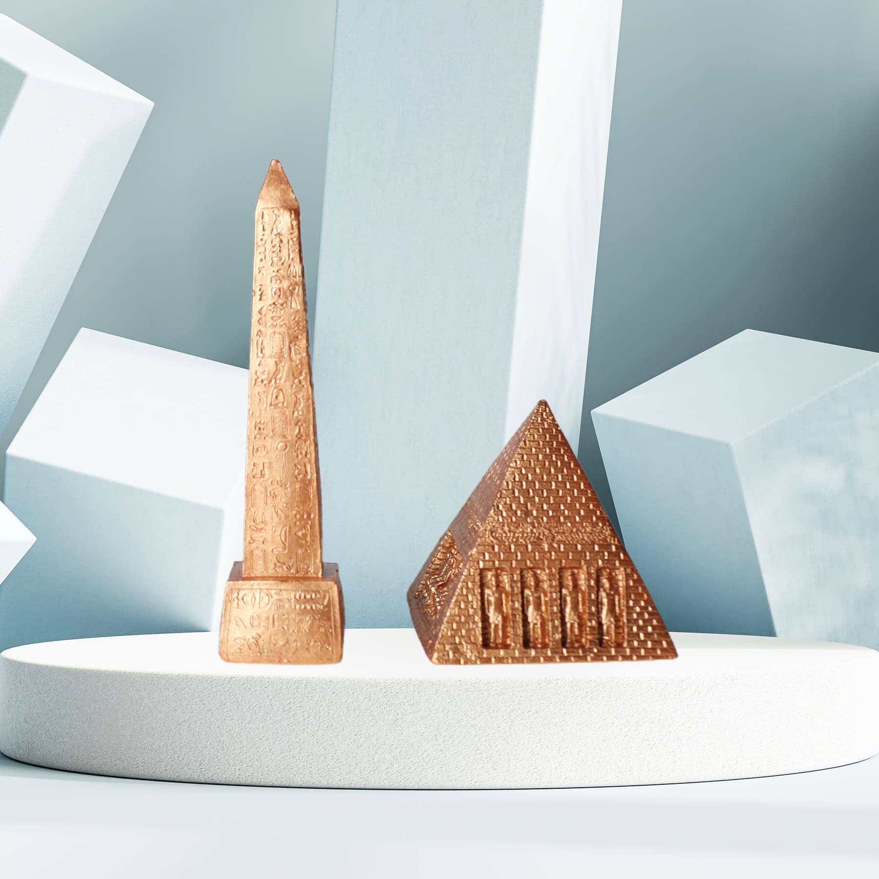 PyraZen Antik Mısır Figürü Bronz Biblo Dekoratif Aksesuar - Görsel 5