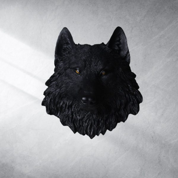 UrbanWolf Kurt Siyah Dekoratif Duvar Süsü