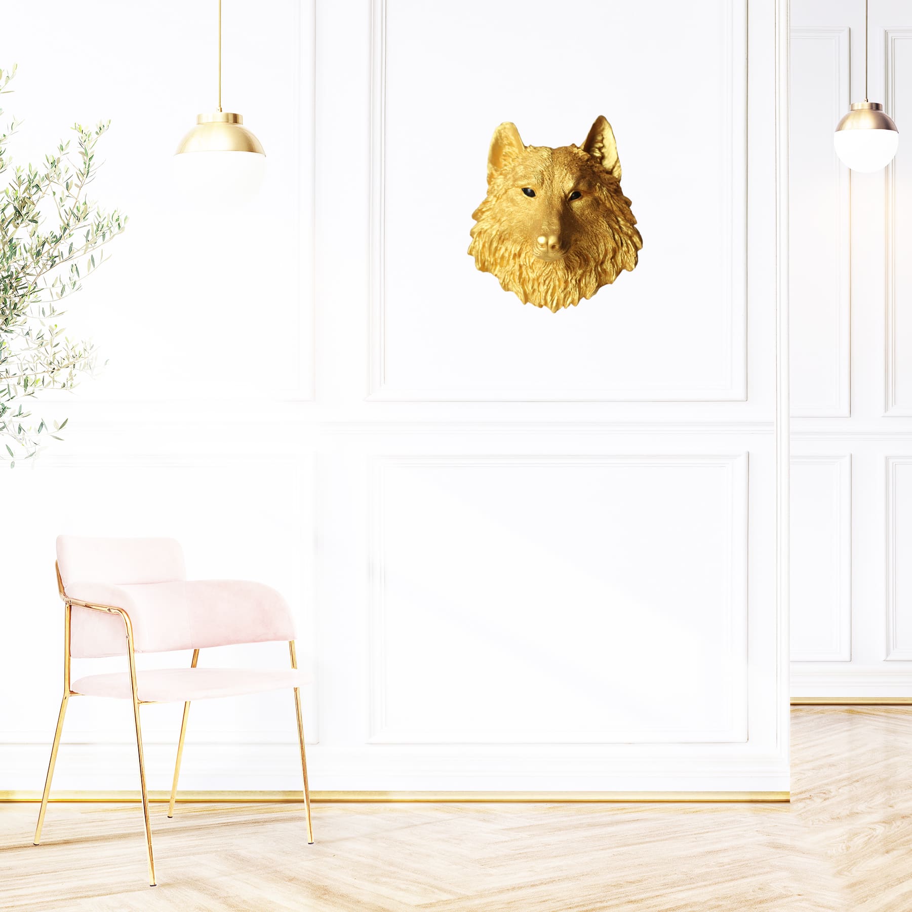 UrbanWolf Kurt Gold Dekoratif Duvar Süsü - Görsel 7