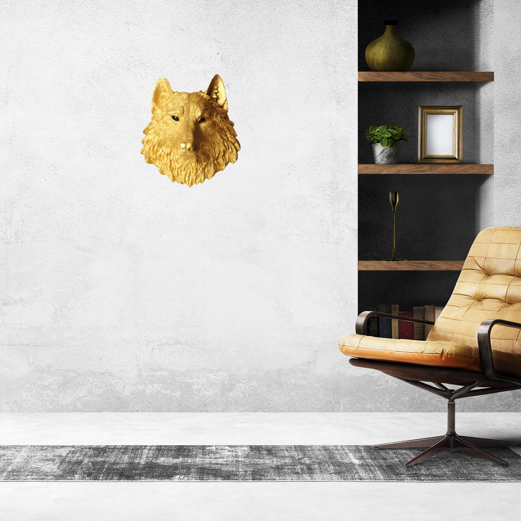 UrbanWolf Kurt Gold Dekoratif Duvar Süsü - Görsel 4